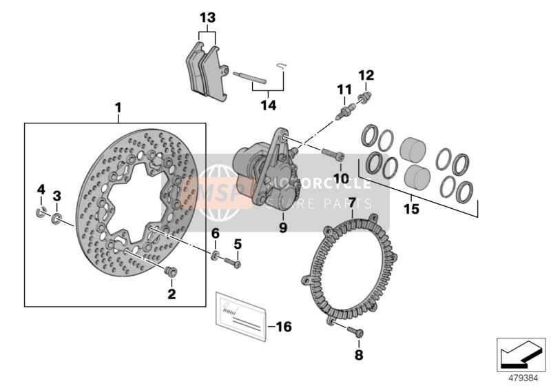 34112333112, Sella Del Freno Sensa Ceppo Destra, BMW, 2