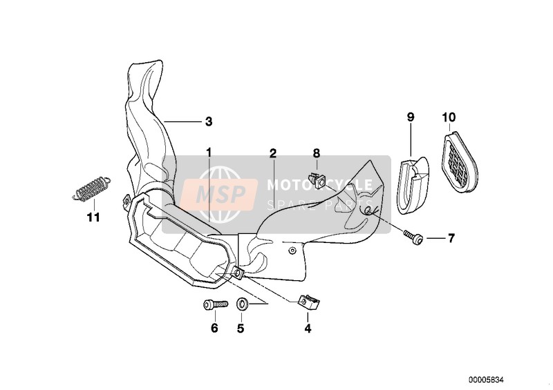 BMW R 1100 RT 96 (0413,0418) 2000 Luchtkanaal voor een 2000 BMW R 1100 RT 96 (0413,0418)