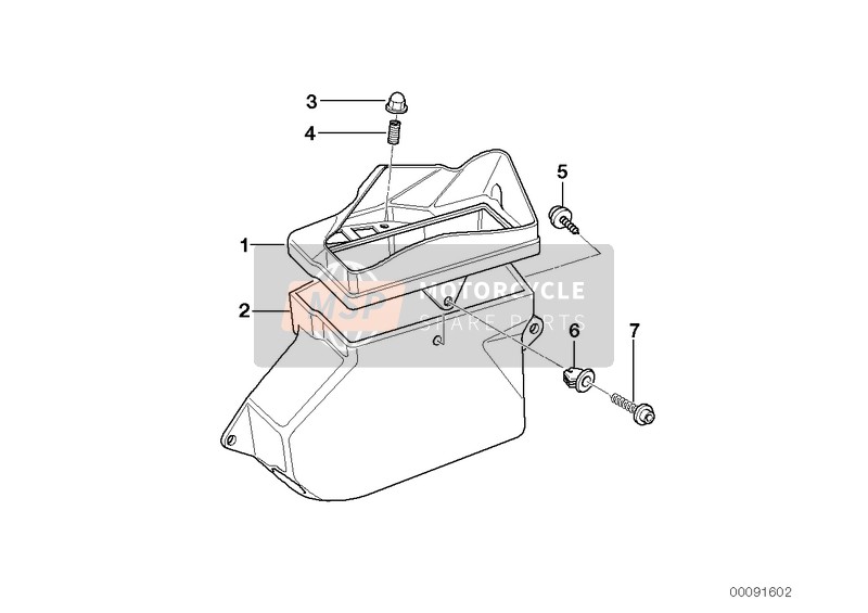 BMW R 1100 RT 96 (0413,0418) 2000 LEFT ODDMENTS TRAY for a 2000 BMW R 1100 RT 96 (0413,0418)