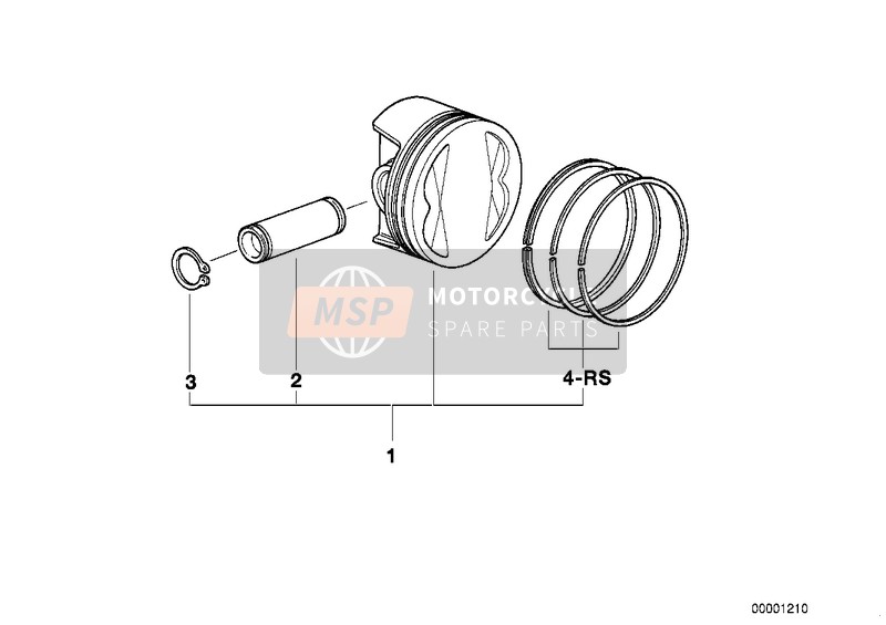 BMW R 1100 RT 96 (0413,0418) 2000 PISTON, SINGLE COMPONENTS for a 2000 BMW R 1100 RT 96 (0413,0418)