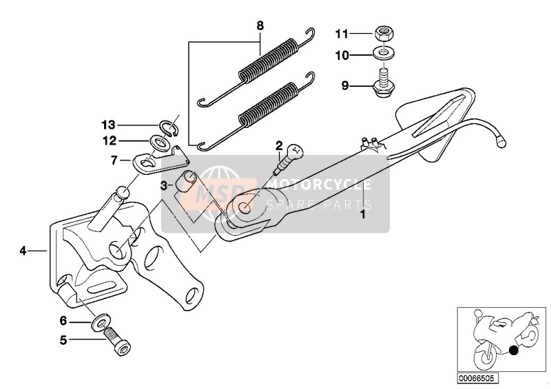 46537687280, Side Stand, BMW, 0