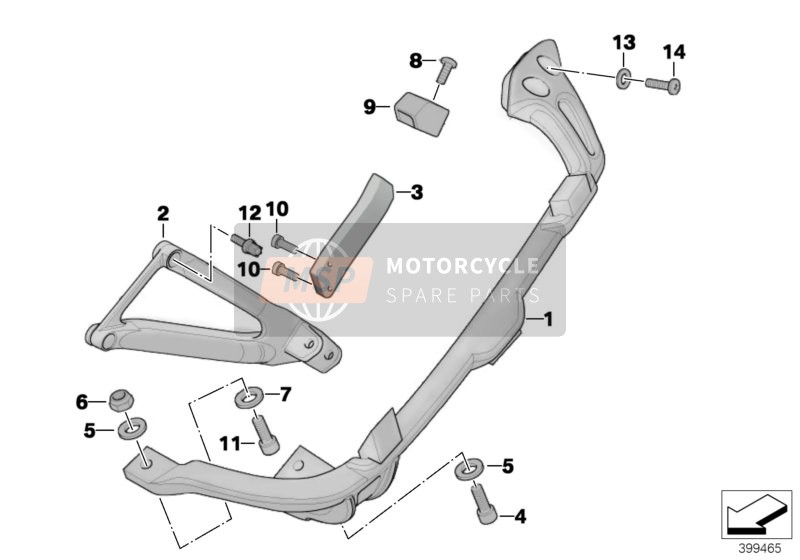 46547660065, Kofferstütze Rechts, BMW, 0