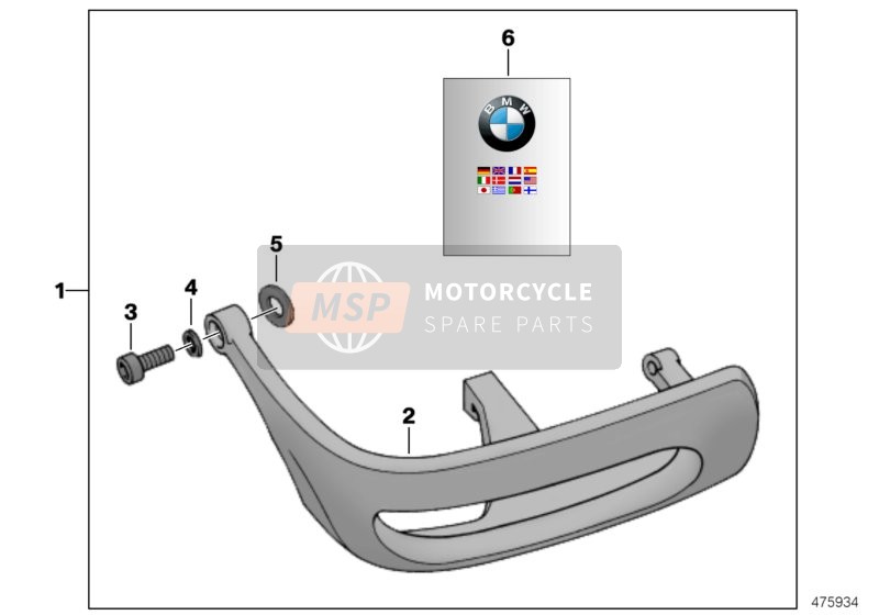 BMW R 1100 S 98 (0422,0432) 1997 Estribo protect.cilindr. plástico para un 1997 BMW R 1100 S 98 (0422,0432)