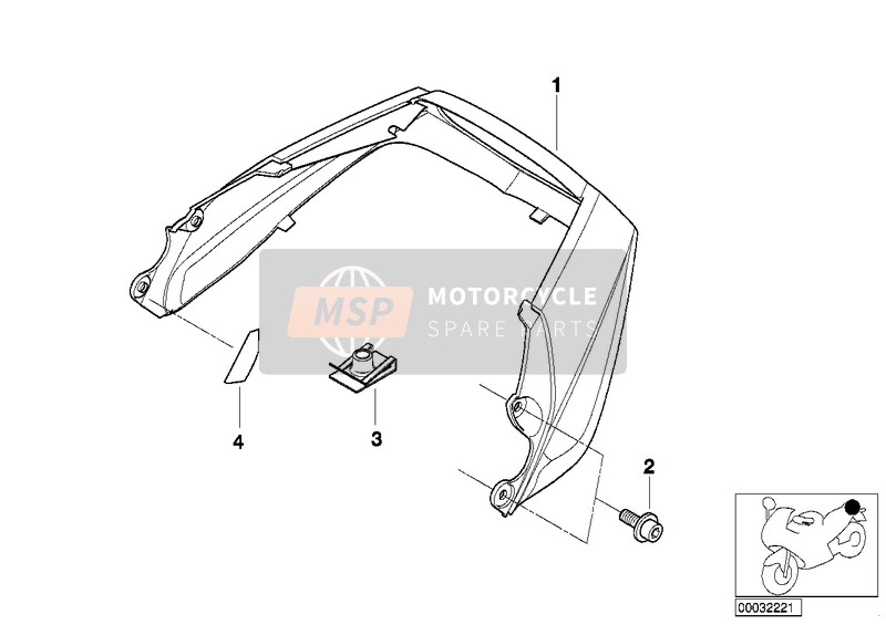 BMW R 1100 S 98 (0422,0432) 1997 TAIL TRIM for a 1997 BMW R 1100 S 98 (0422,0432)