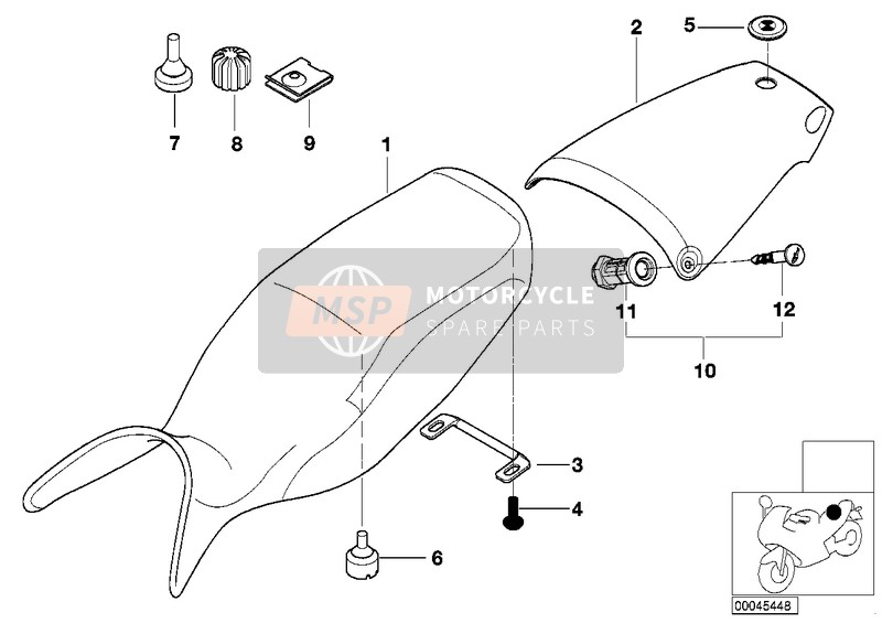 52537662062, Bench Seat, BMW, 1