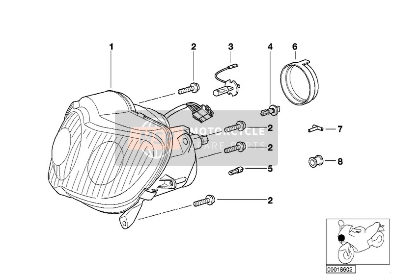 07500018225, Ampoule H1 Polar, BMW, 0