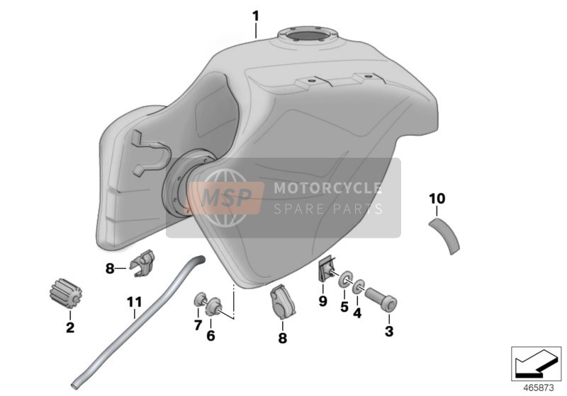 BMW R 1100 S 98 (0422,0432) 2004 FUEL TANK/ATTACHING PARTS for a 2004 BMW R 1100 S 98 (0422,0432)