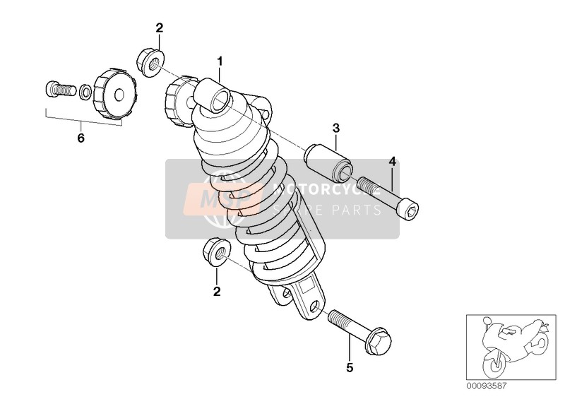 SPRING STRUT, REAR