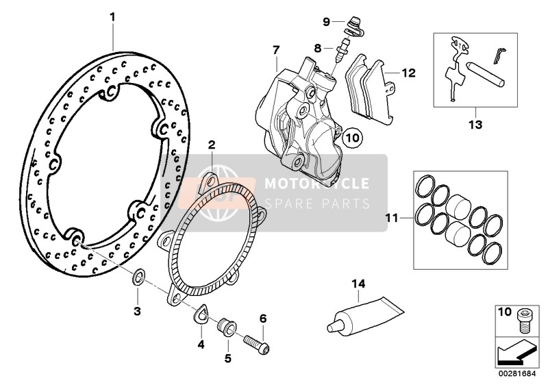 Freno ruota anter. Integral ABS