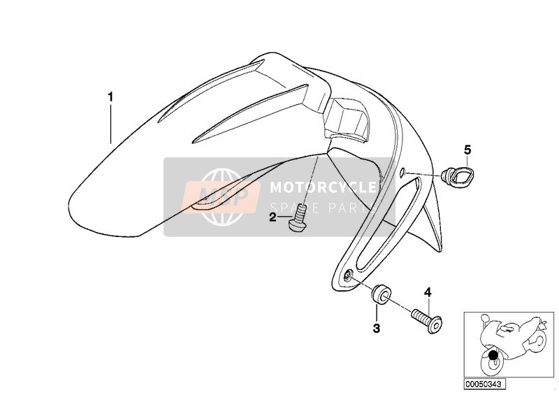 BMW R 1150 GS 00 (0415,0495) 2000 Wielbescherming, onderste voor een 2000 BMW R 1150 GS 00 (0415,0495)