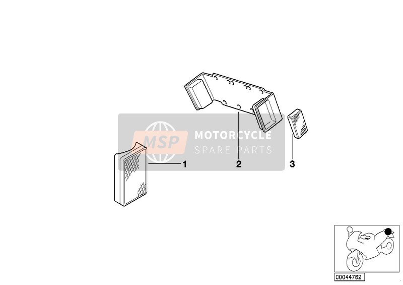 BMW R 1150 GS 00 (0415,0495) 1999 Réflecteurs pour un 1999 BMW R 1150 GS 00 (0415,0495)