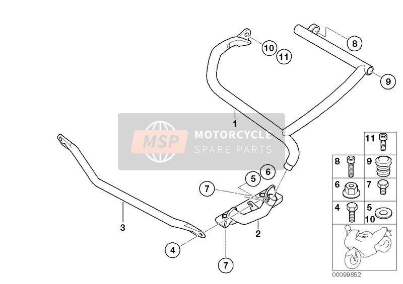 BMW R 1150 GS Adv. 01 (0441,0492) 2005 Motorbeveiligingsbeugel  voor een 2005 BMW R 1150 GS Adv. 01 (0441,0492)