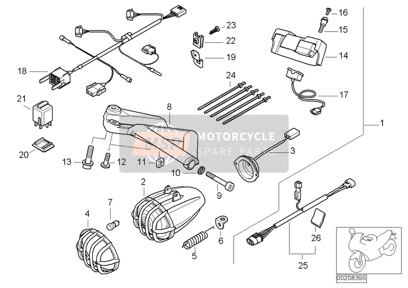 BMW R 1150 GS Adv. 01 (0441,0492) 2005 Fari Antinebbia per un 2005 BMW R 1150 GS Adv. 01 (0441,0492)