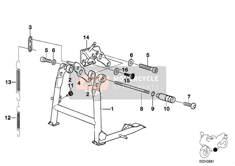 46522335861, Caballete Central, BMW, 0