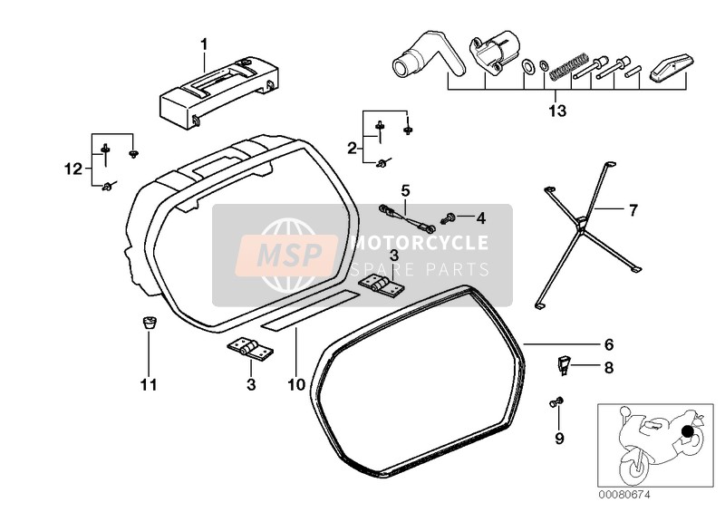 BMW R 1150 R 01 (0429,0439) 2000 Systeemkoffer/onderdelen voor een 2000 BMW R 1150 R 01 (0429,0439)