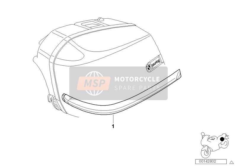 BMW R 1150 R 01 (0429,0439) 2002 IMPACT STRIPS FOR LARGE SYSTEM CASE for a 2002 BMW R 1150 R 01 (0429,0439)