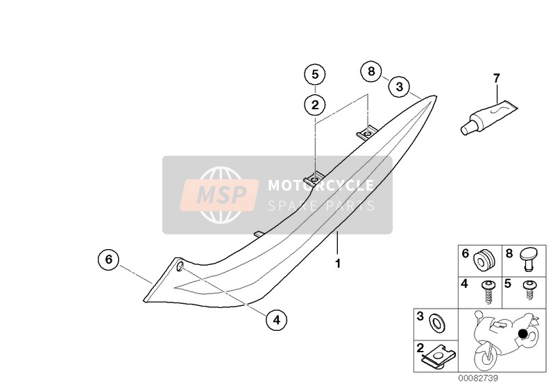 BMW R 1150 R 01 (0429,0439) 2004 Couvercle latéral pour un 2004 BMW R 1150 R 01 (0429,0439)