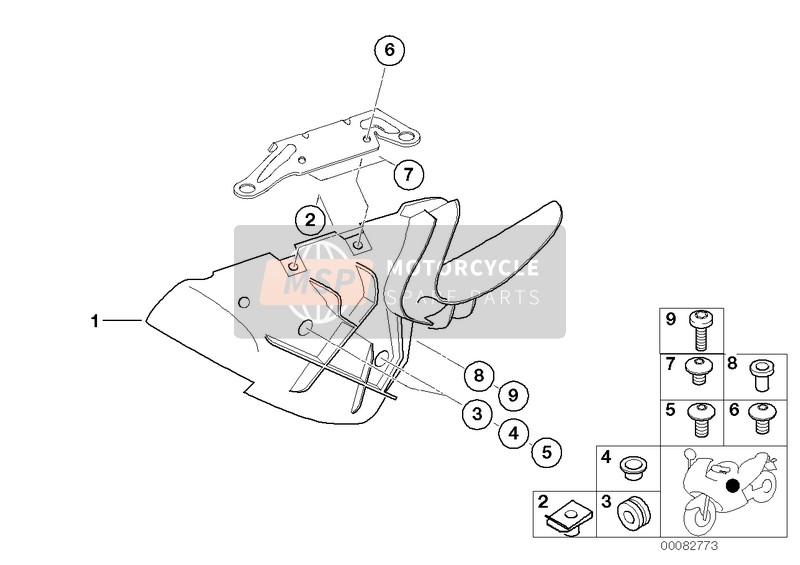 BMW R 1150 R 01 (0429,0439) 2004 Conduit d'air de radiateur d'huile pour un 2004 BMW R 1150 R 01 (0429,0439)