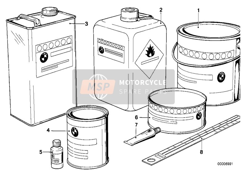 BMW R 1150 R 01 (0429,0439) 2001 Primer-filler/plamuur/toebehoren voor een 2001 BMW R 1150 R 01 (0429,0439)