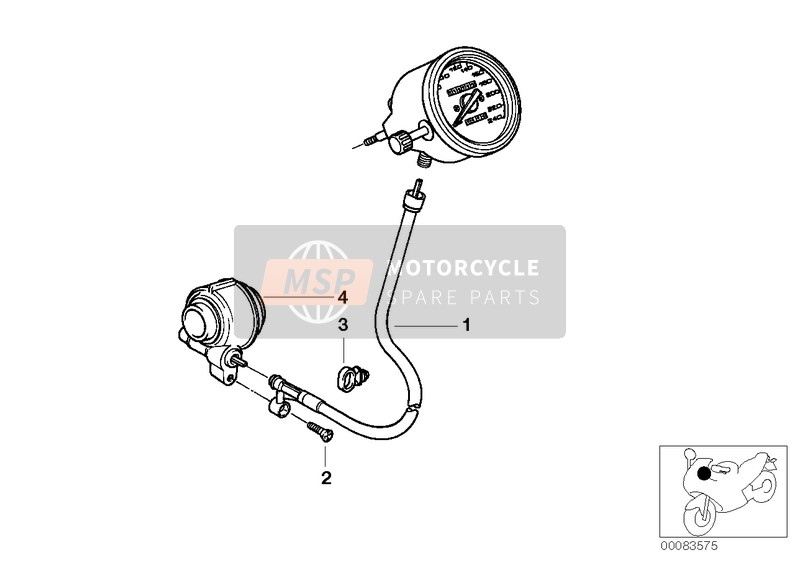 BMW R 1150 R 01 (0429,0439) 2001 Tacho-aandrijving voor een 2001 BMW R 1150 R 01 (0429,0439)