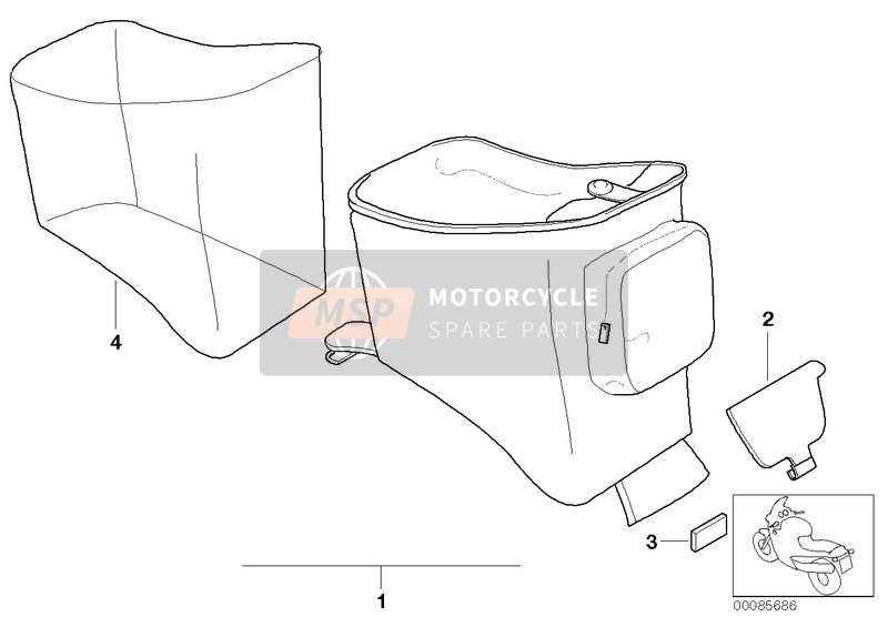 BMW R 1150 R 01 (0429,0439) 2004 Sac de réservoir supérieur pour un 2004 BMW R 1150 R 01 (0429,0439)