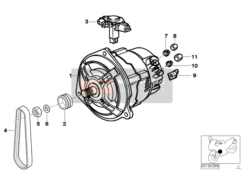 BMW R 1150 R 01 (0429,0439) 2004 Alternateur pour un 2004 BMW R 1150 R 01 (0429,0439)