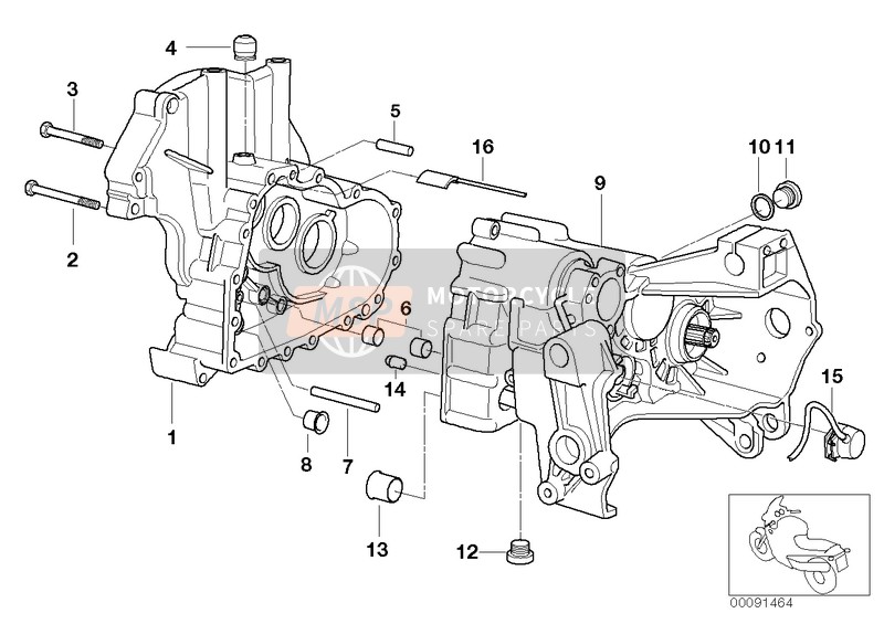 BMW R 1150 R 01 (0429,0439) 2001 Boîtier de transmission / pièces de montage pour un 2001 BMW R 1150 R 01 (0429,0439)