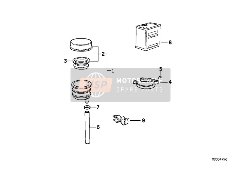 BMW R 1150 R 01 (0429,0439) 2004 Réservoir AR pour un 2004 BMW R 1150 R 01 (0429,0439)