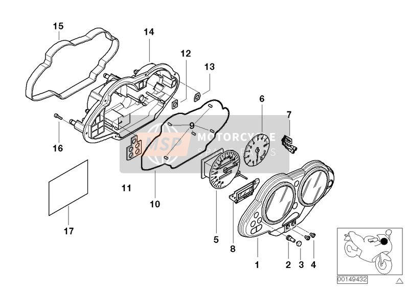 BMW R 1150 R Rockster (0308,0318) 2004 Combinacion de instrumentos-piezas suelt para un 2004 BMW R 1150 R Rockster (0308,0318)