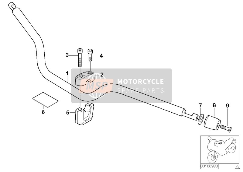 BMW R 1150 R Rockster (0308,0318) 2002 Guidon pour un 2002 BMW R 1150 R Rockster (0308,0318)