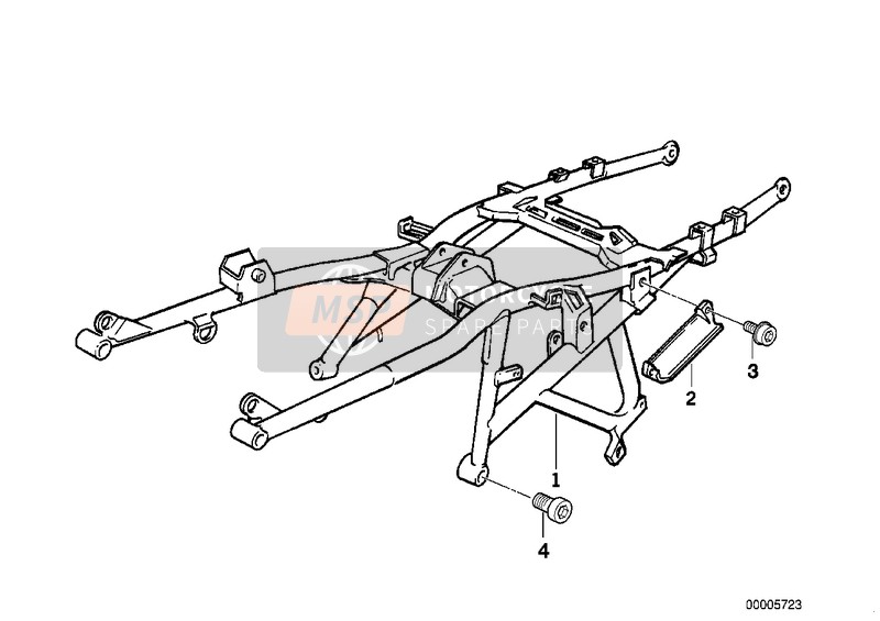 BMW R 1150 RS 01 (0447,0498) 2000 Cadre arrière pour un 2000 BMW R 1150 RS 01 (0447,0498)