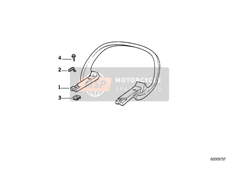 BMW R 1150 RS 01 (0447,0498) 2004 Poignee arriere pour un 2004 BMW R 1150 RS 01 (0447,0498)