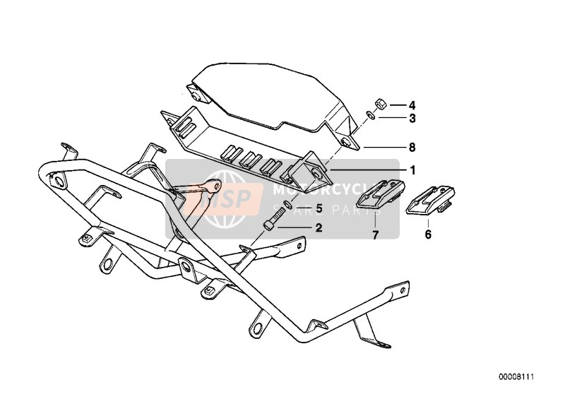 BMW R 1150 RS 01 (0447,0498) 2000 Support pour relais pour un 2000 BMW R 1150 RS 01 (0447,0498)