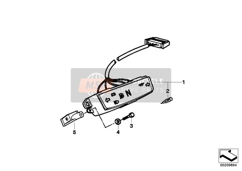 BMW R 1150 RS 01 (0447,0498) 2000 Unité de lampe témoin pour un 2000 BMW R 1150 RS 01 (0447,0498)