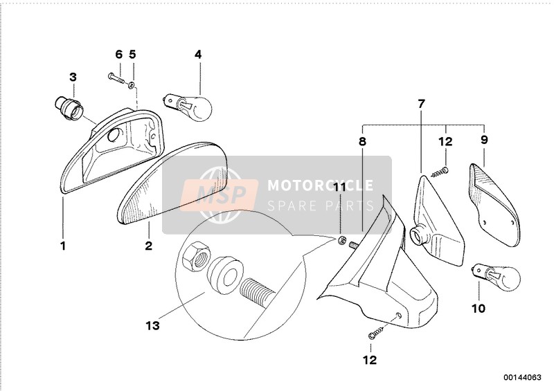 BMW R 1150 RS 01 (0447,0498) 2001 FRONT / REAR TURN INDICATOR for a 2001 BMW R 1150 RS 01 (0447,0498)