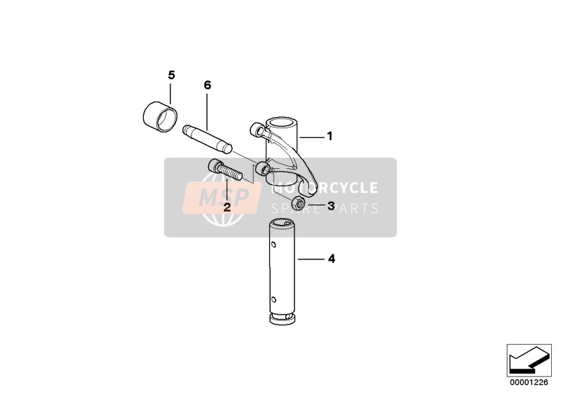 BMW R 1150 RS 01 (0447,0498) 2003 Asse bilanciere/punteria per un 2003 BMW R 1150 RS 01 (0447,0498)