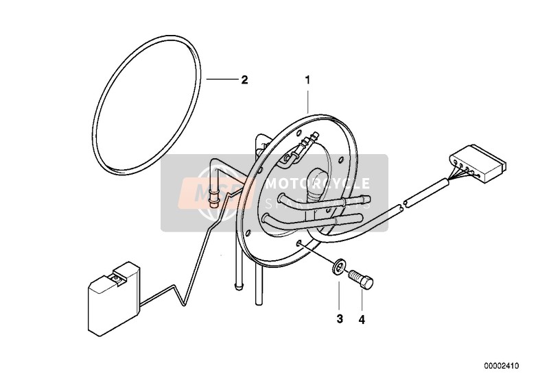 BMW R 1150 RS 01 (0447,0498) 2000 Jauge de carburant pour un 2000 BMW R 1150 RS 01 (0447,0498)