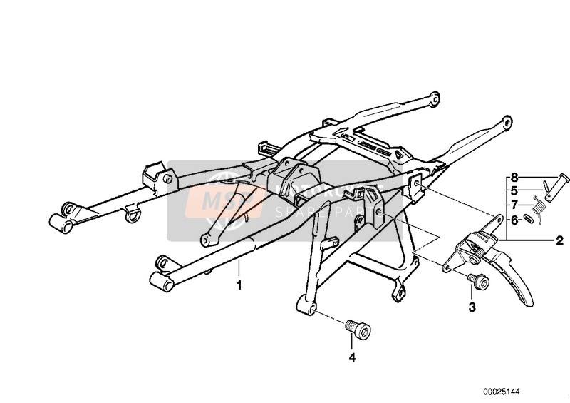 BMW R 1150 RT 00 (0419,0499) 2006 REAR FRAME for a 2006 BMW R 1150 RT 00 (0419,0499)