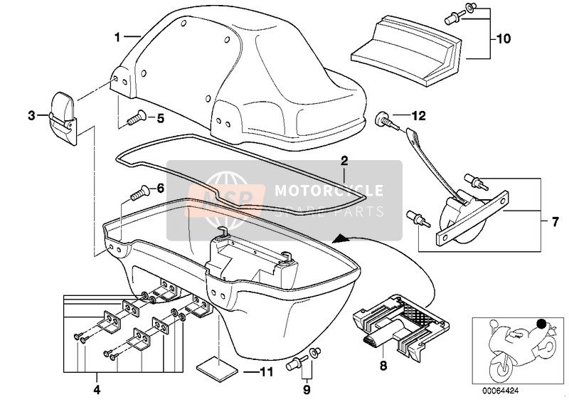 46547689296, Tapa P TOP-CASE, BMW, 0