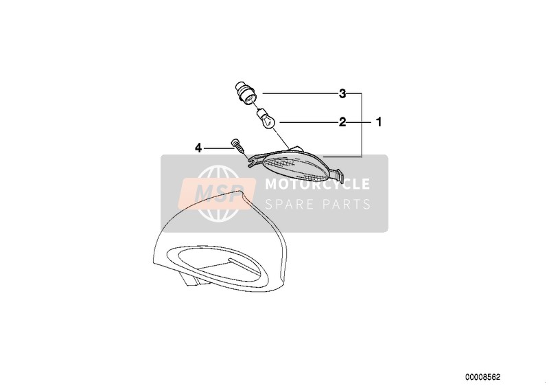 BMW R 1150 RT 00 (0419,0499) 2001 Clignotant avant pour un 2001 BMW R 1150 RT 00 (0419,0499)