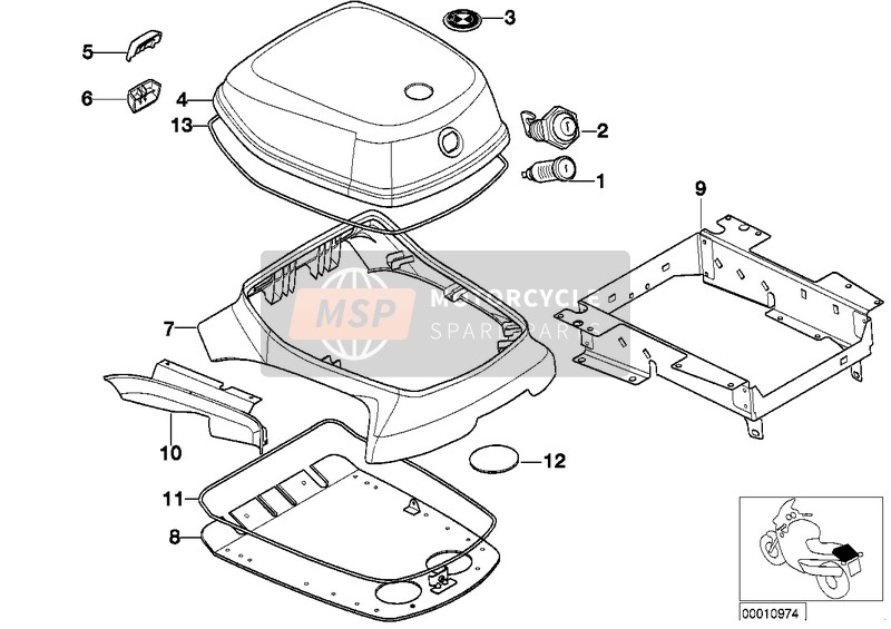 BMW R 1150 RT 00 (0419,0499) 2002 Cassetta radiotelephono per un 2002 BMW R 1150 RT 00 (0419,0499)