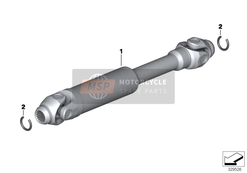 BMW R 1150 RT 00 (0419,0499) 2006 DRIVE SHAFT 1 for a 2006 BMW R 1150 RT 00 (0419,0499)