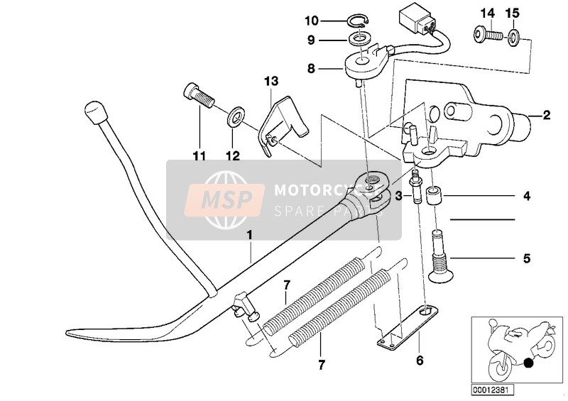 46532331560, Bequille Laterale, BMW, 0