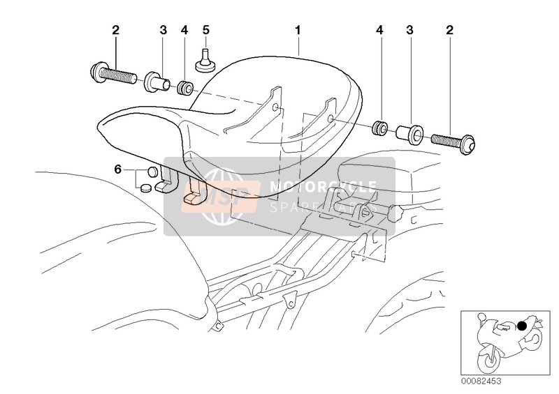 BMW R 1200 C 03 (0329,0379) 2003 Sella di motociclista per un 2003 BMW R 1200 C 03 (0329,0379)