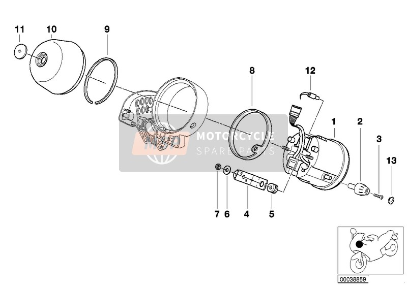 62212306721, Dämpfungsring Tacho Unten, BMW, 0