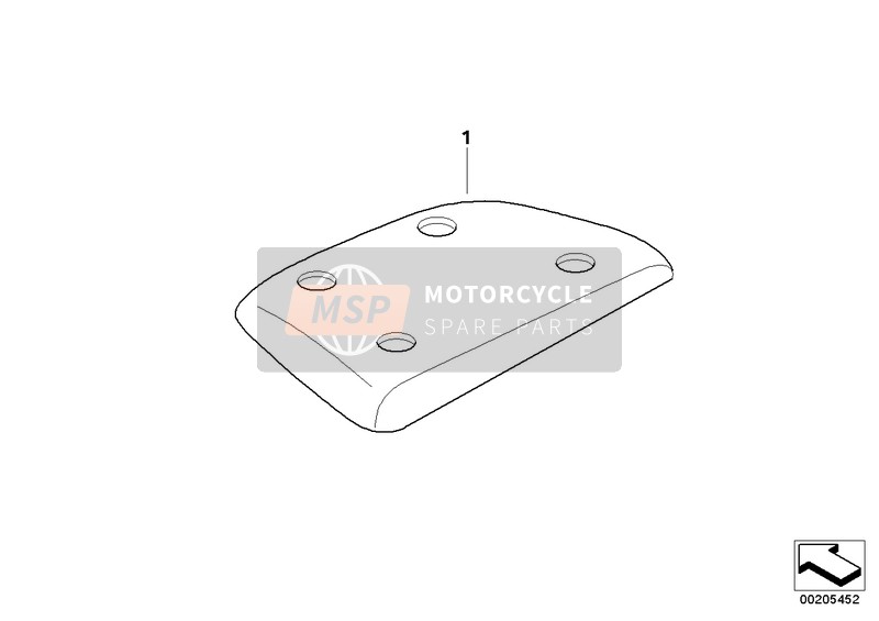 BMW R 1200 C 03 (0329,0379) 2002 Couvercle d'unité poignée chromé pour un 2002 BMW R 1200 C 03 (0329,0379)