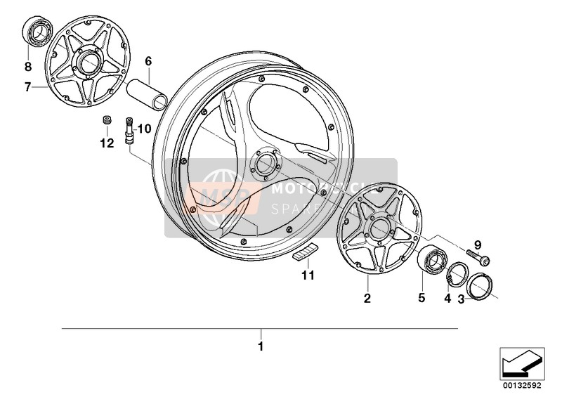 36317675282, Ruota In Ghisa, WEISS-ALU Anteriore, BMW, 0