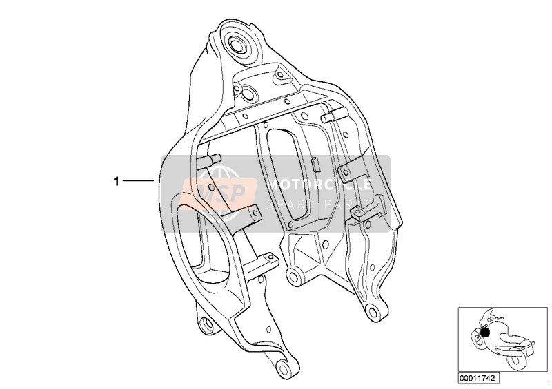 BMW R 1200 C 97 (0424,0434) 1999 Voorframe voor een 1999 BMW R 1200 C 97 (0424,0434)