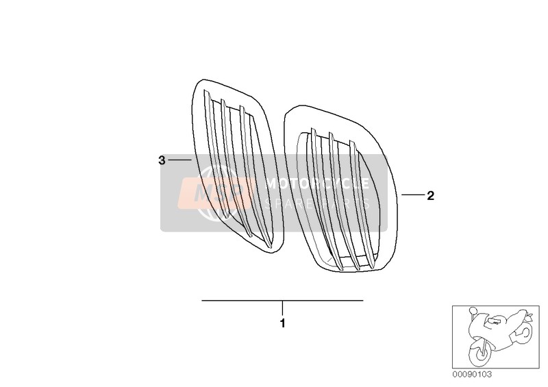 Jeu de grille d'admission chrome