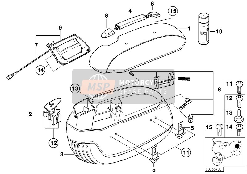 BMW R 1200 C 97 (0424,0434) 1997 Sacoche, pièces singul. pour un 1997 BMW R 1200 C 97 (0424,0434)